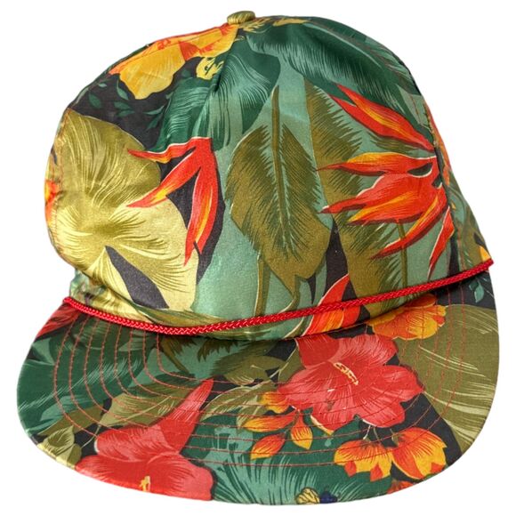 Mohr's Vintage Floral Rope Hawaiian Tropical Hat Snapback One Size - Picture 1 of 6